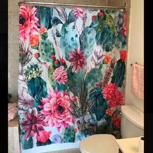 Succulent shower curtain